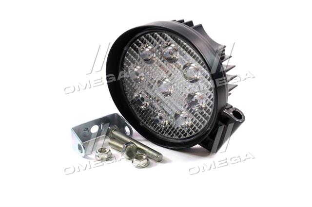 Фара led круглая 27w, 9 ламп, 110*128мм, узкий луч 